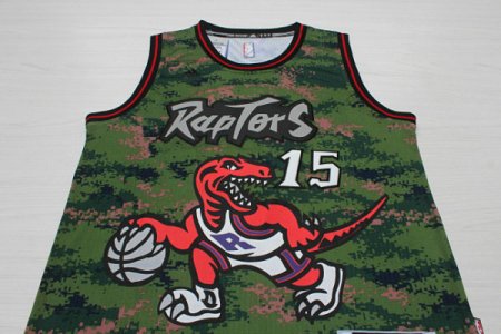 Maillot De Basket Toronto Raptors Vince Carter 15 Big Dragon Camouflage